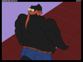 His back